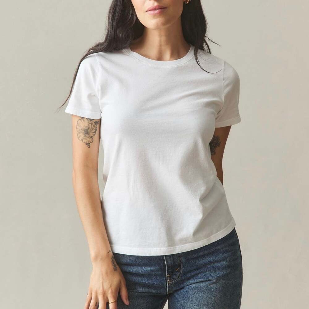 American Giant Women's Classic Supima Cotton Crew Tee White Size XS NWOT
